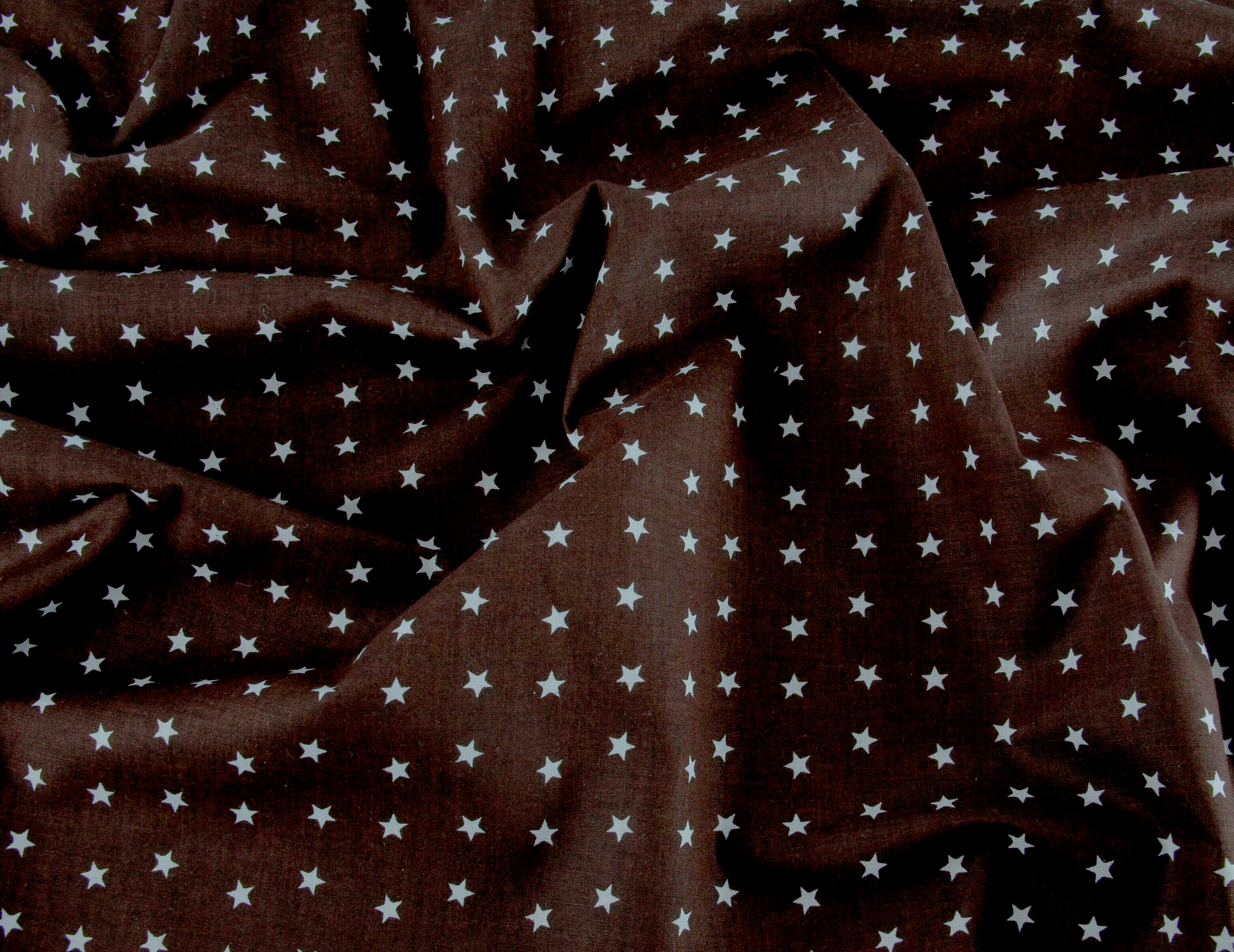 Star Print Cotton - Brown