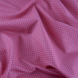 Bright Pink Pin Spot Cotton
