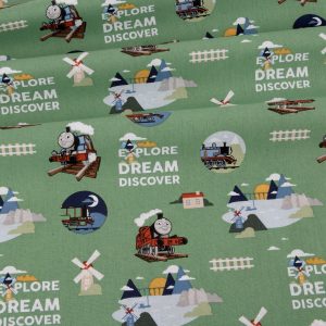 Thomas and Friends - Explorers Green Cotton